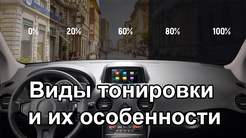 Виды тонировки и их особенности